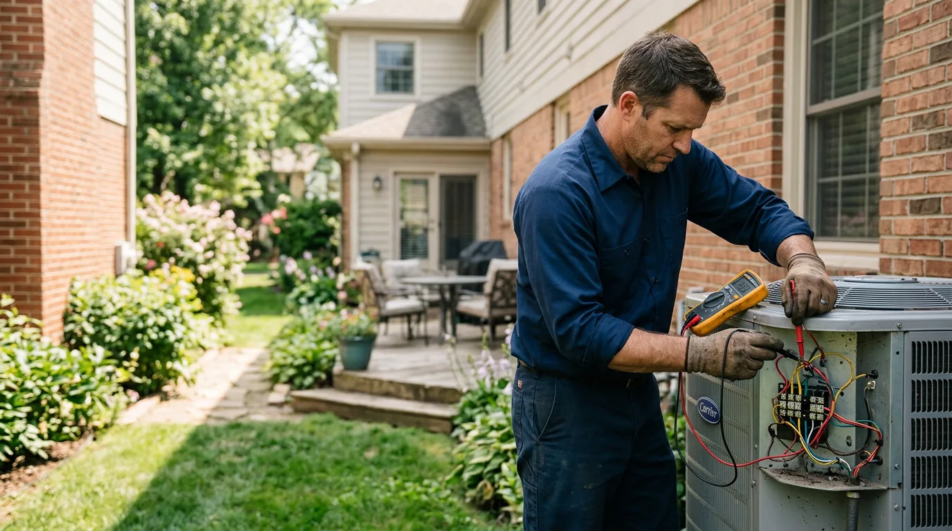 HVAC technician working near Depew, OK